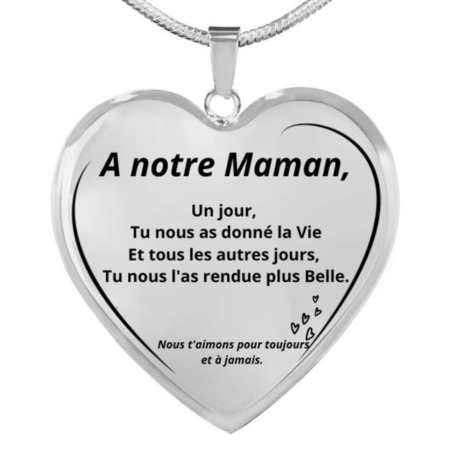 Le Collier Coeur "A ma Maman"
