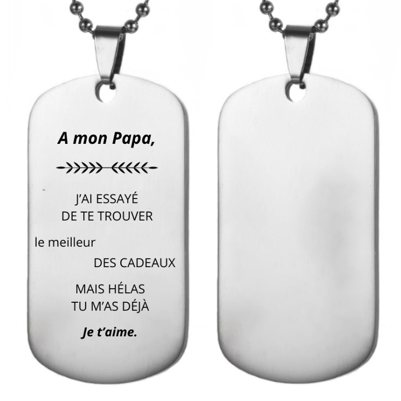 Collier Papa "A mon Papa"