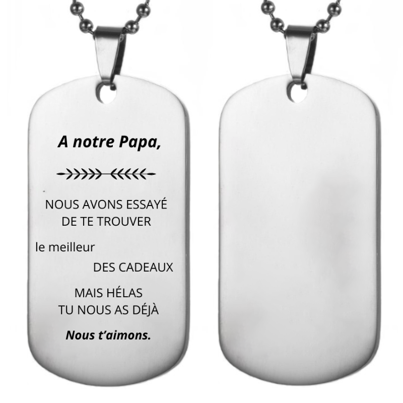 Collier Papa "A mon Papa"