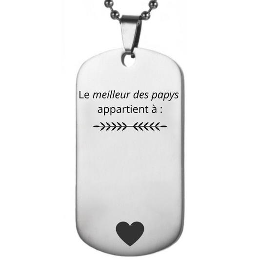 Collier Papy "A mon Papy"