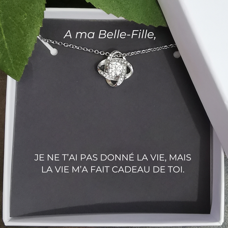 Collier Trèfle A ma Belle Fille + la Carte "A ma Belle-Fille"