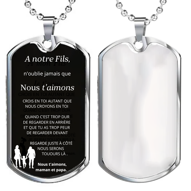 Le Collier "Avec toi" A mon Fils