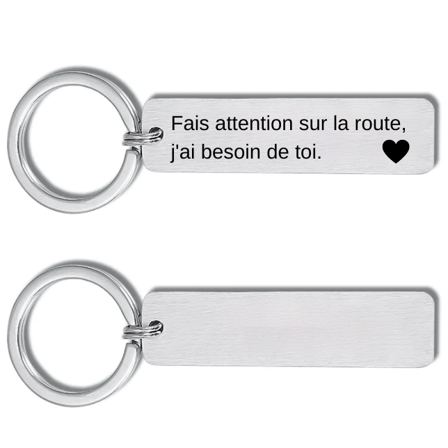Le porte-clef "Fais attention à toi"