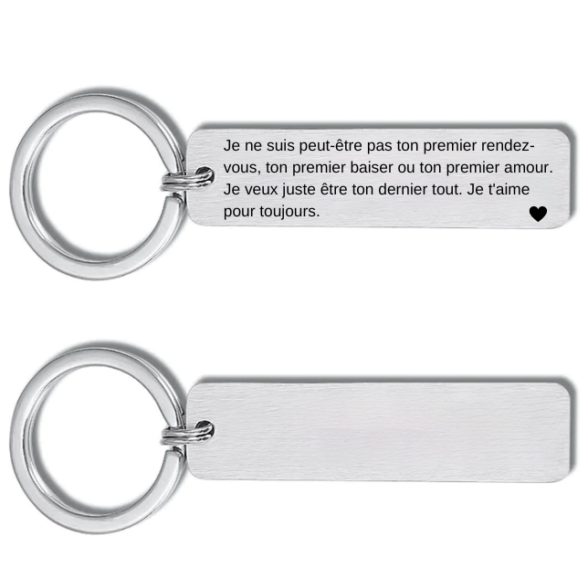 Le porte-clef : "Je t'aime comme au premier jour"