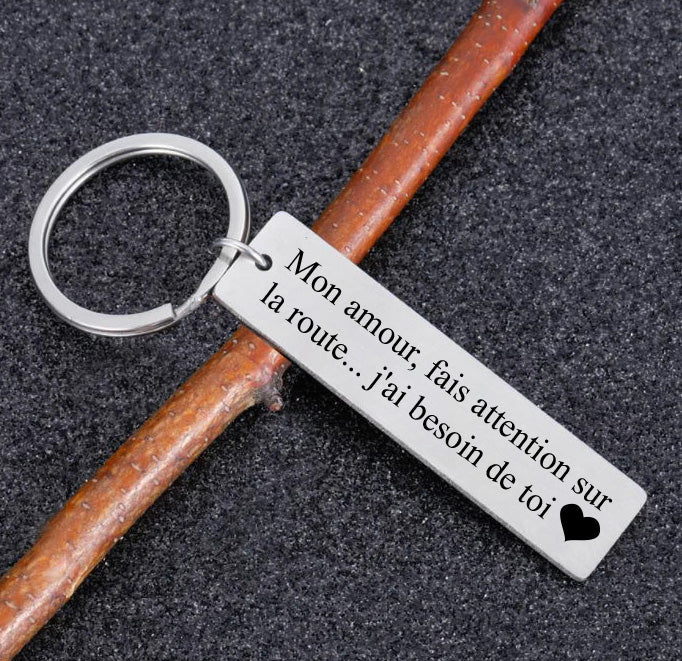 Le porte-clef "Mon amour, fais attention à toi"