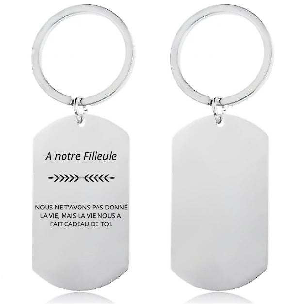 Porte Clé Filleule Gravé