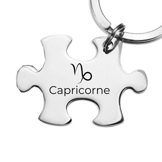 Porte Clé Puzzle Personnalisé Capricorne Constellation