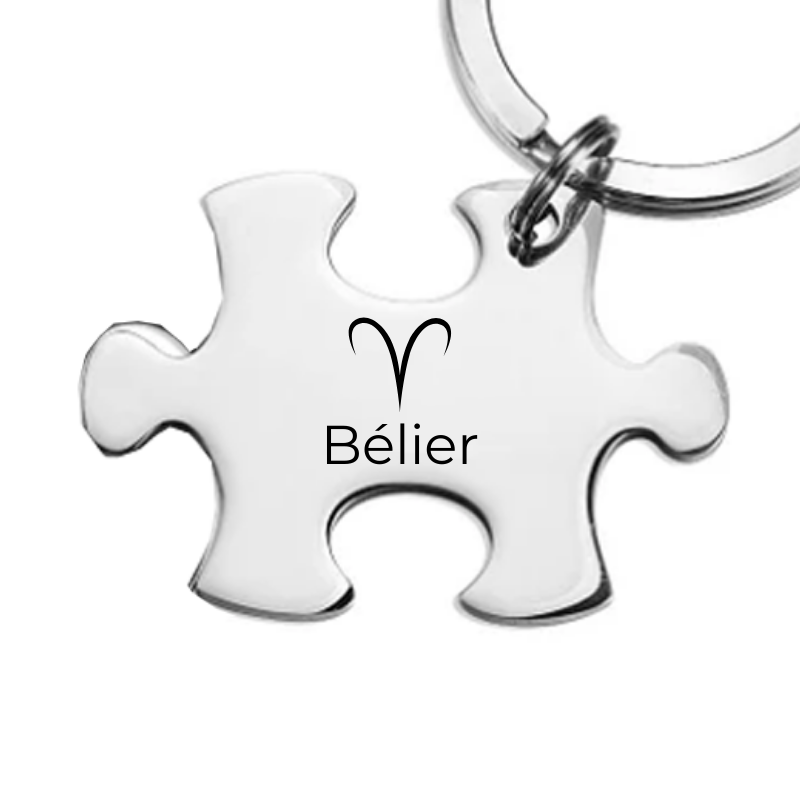 Porte-Clé Puzzle Bélier Symbole