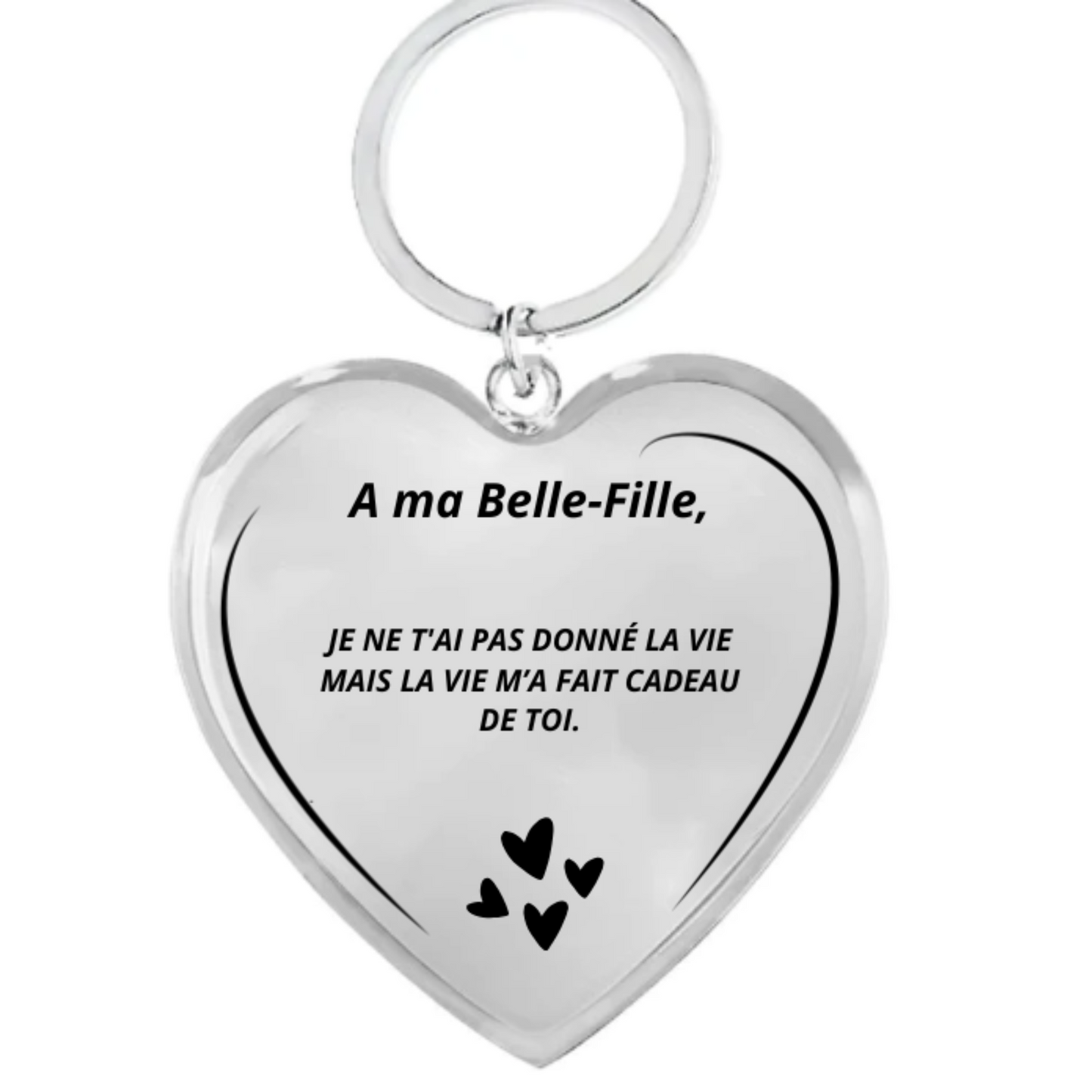 Le Porte-Clef Coeur "A ma Belle-Fille"