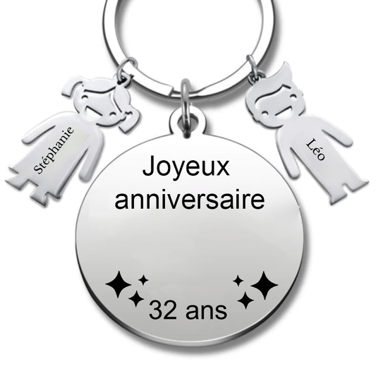 Le Porte-Clef "Joyeux anniversaire XXX 32 ans"
