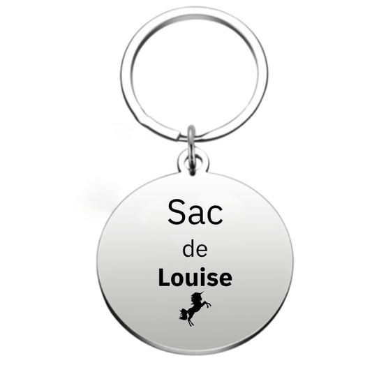 Porte-clé personnalisé Sac à Dos Rentrée Licorne