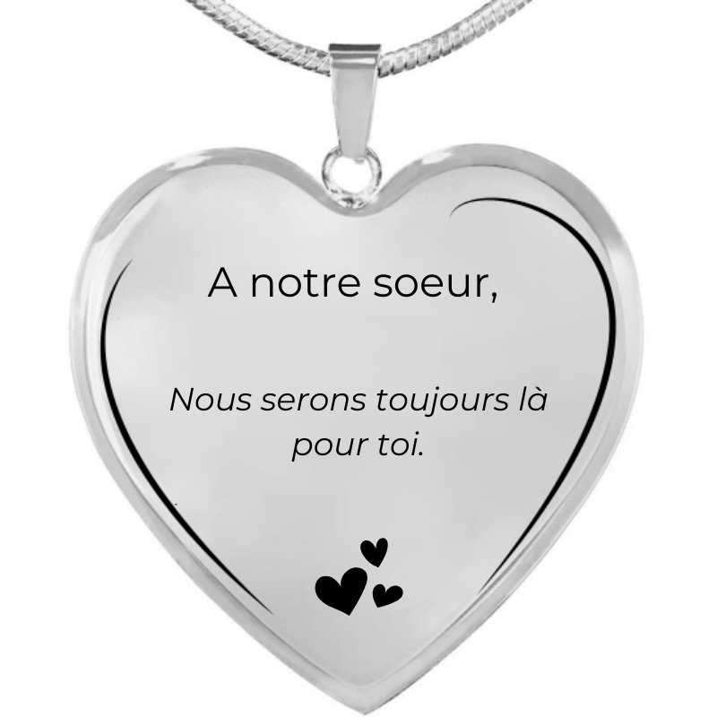 Collier Cœur Sœur A personnaliser