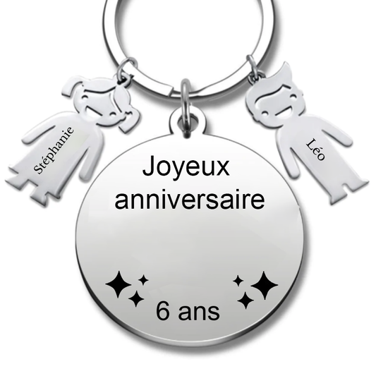 Le Porte-Clef "Joyeux anniversaire XXX 6 ans"