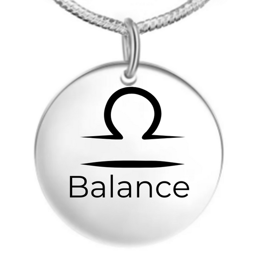 Collier Balance Signe Astrologique Caractère : Medaille Balance