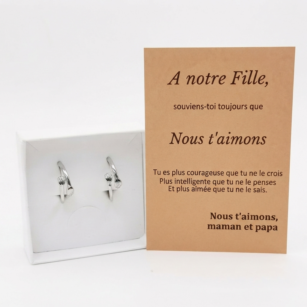 Bague Mère Fille de la part de Maman et Papa — Duo de Bagues Tendresse Personnalisé