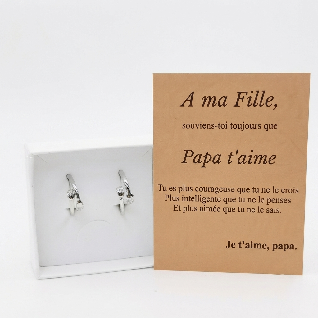 Bague Mère Fille de la part de Maman — Duo de Bagues Tendresse Personnalisé