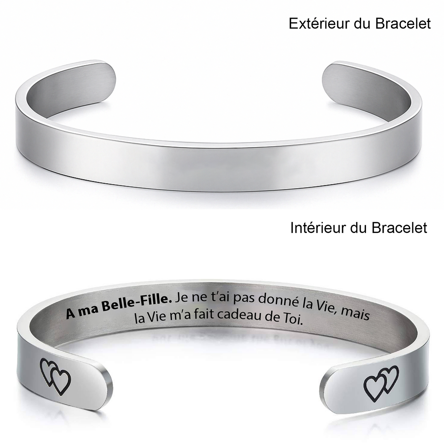 Bracelet A Ma Belle-Fille Ajustable Personnalisé