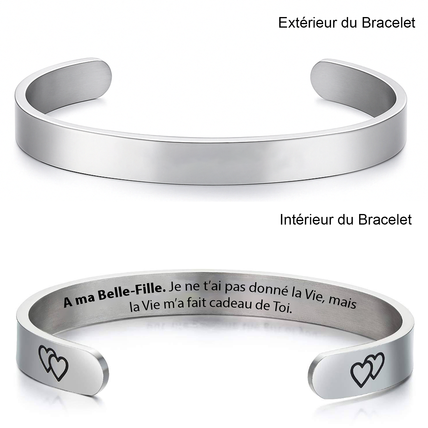 Bracelet A Ma Belle-Fille Ajustable Personnalisé