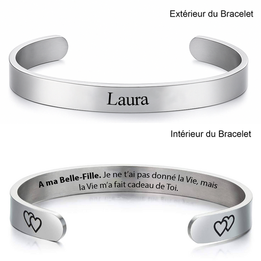 Bracelet A Ma Belle-Fille Ajustable Personnalisé