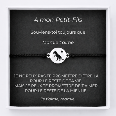 Bracelet A mon Petit-Fils Ajustable Ta Petite Etoile + Carte Petit Fils personnalisée
