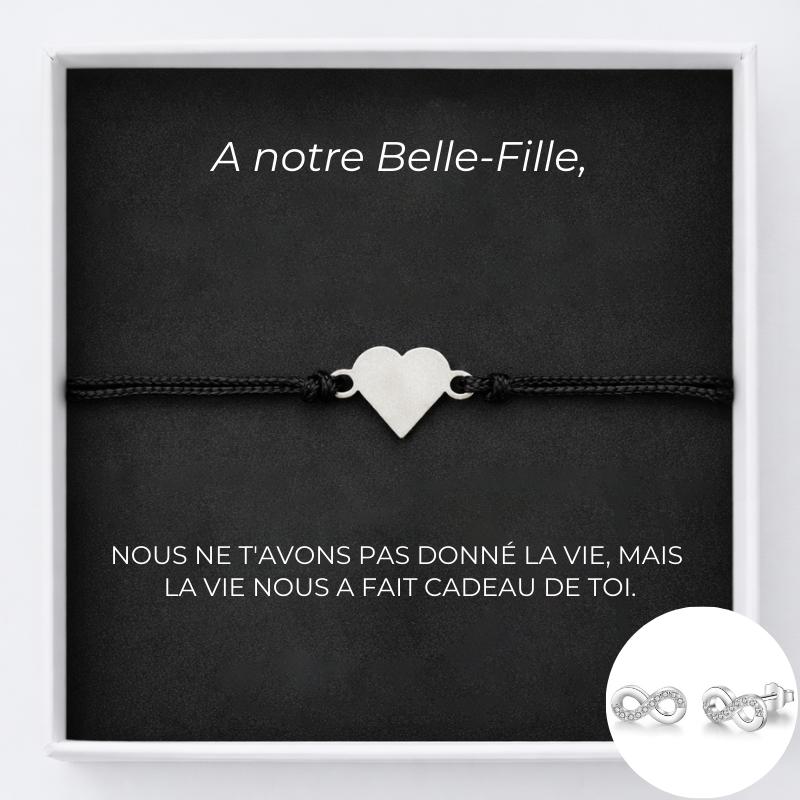 Bracelet A notre Belle Fille Ajustable Boucles d'Oreilles assorties