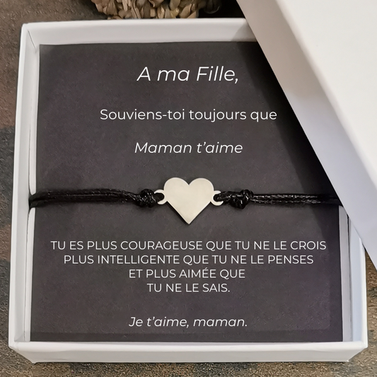 Bracelet Coeur Fille de la part de Maman
