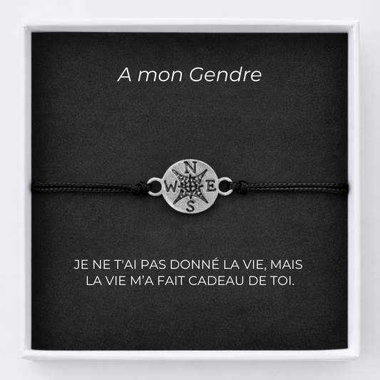 Bracelet Gendre Ajustable + Carte Gendre Personnalisée