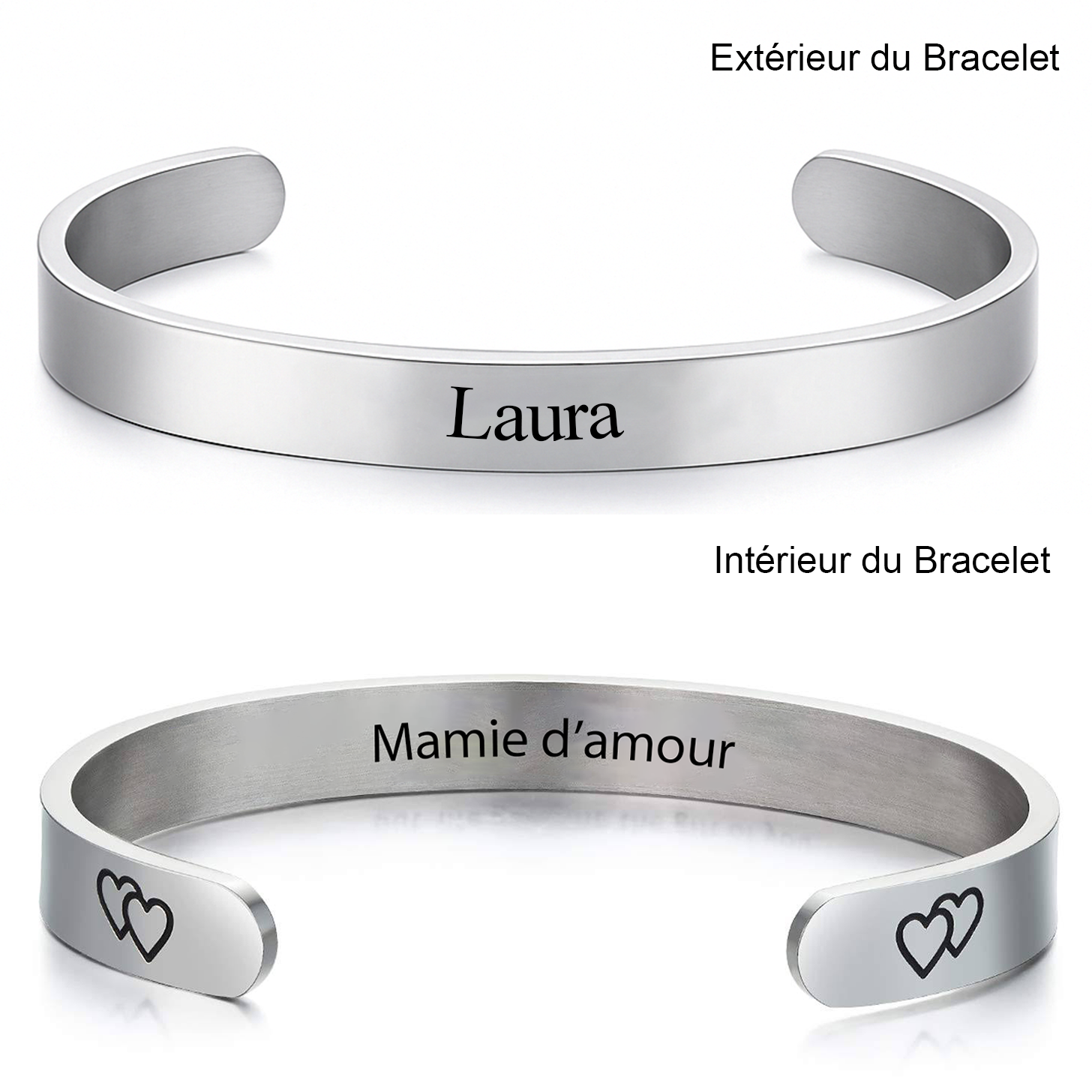 Bracelet Mamie d'Amour Ajustable et Personnalisé