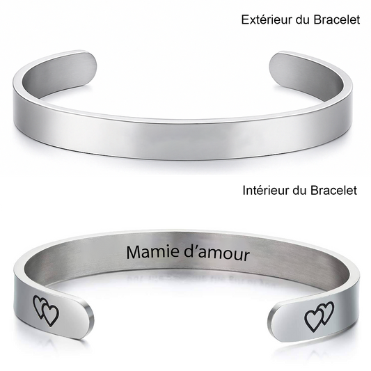 Bracelet Mamie d'Amour Ajustable et Personnalisé A Personnaliser