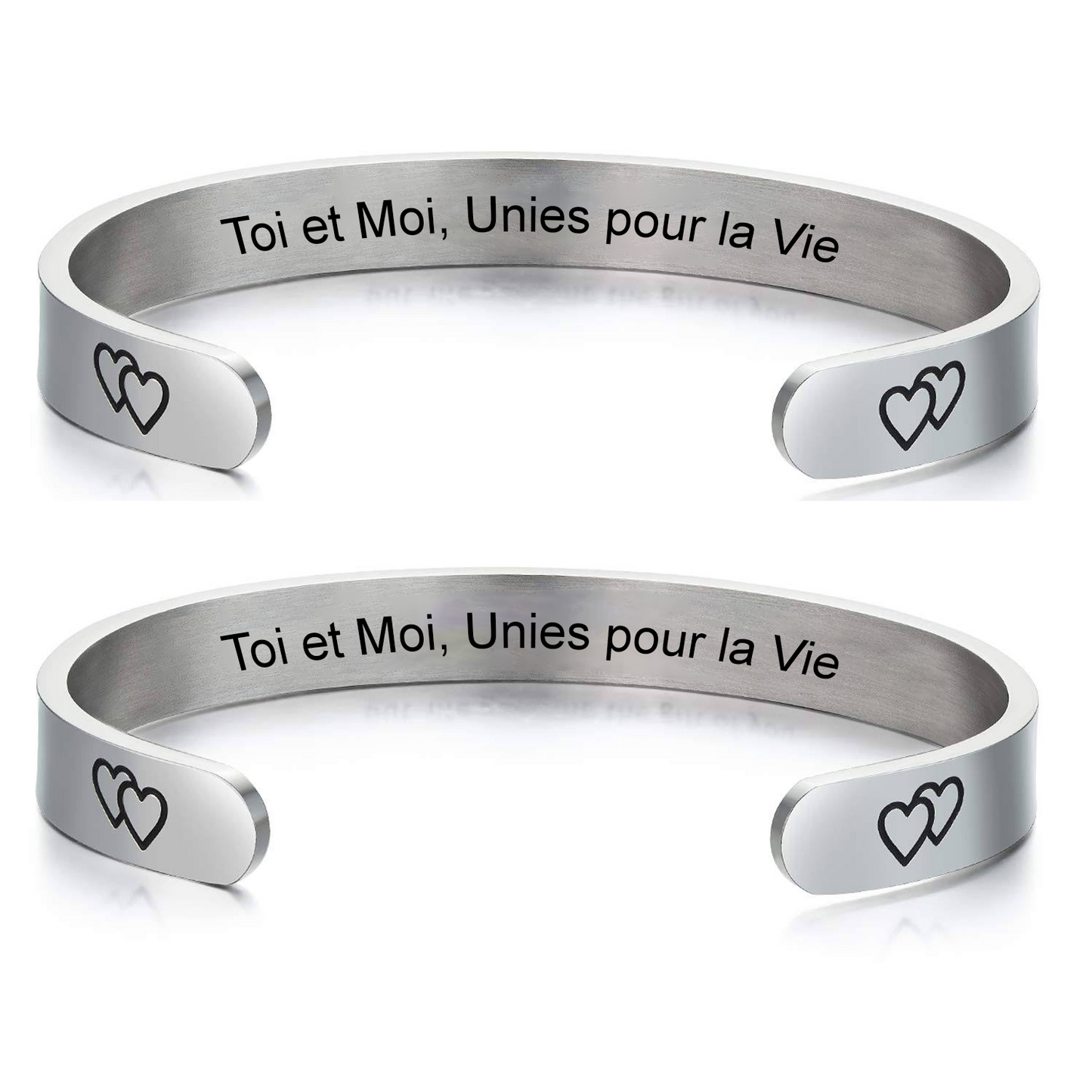 Bracelet Marraine FilleulBracelet Marraine Filleule Personnalisé Ajustable - Lot de 2e Gravé pour 2