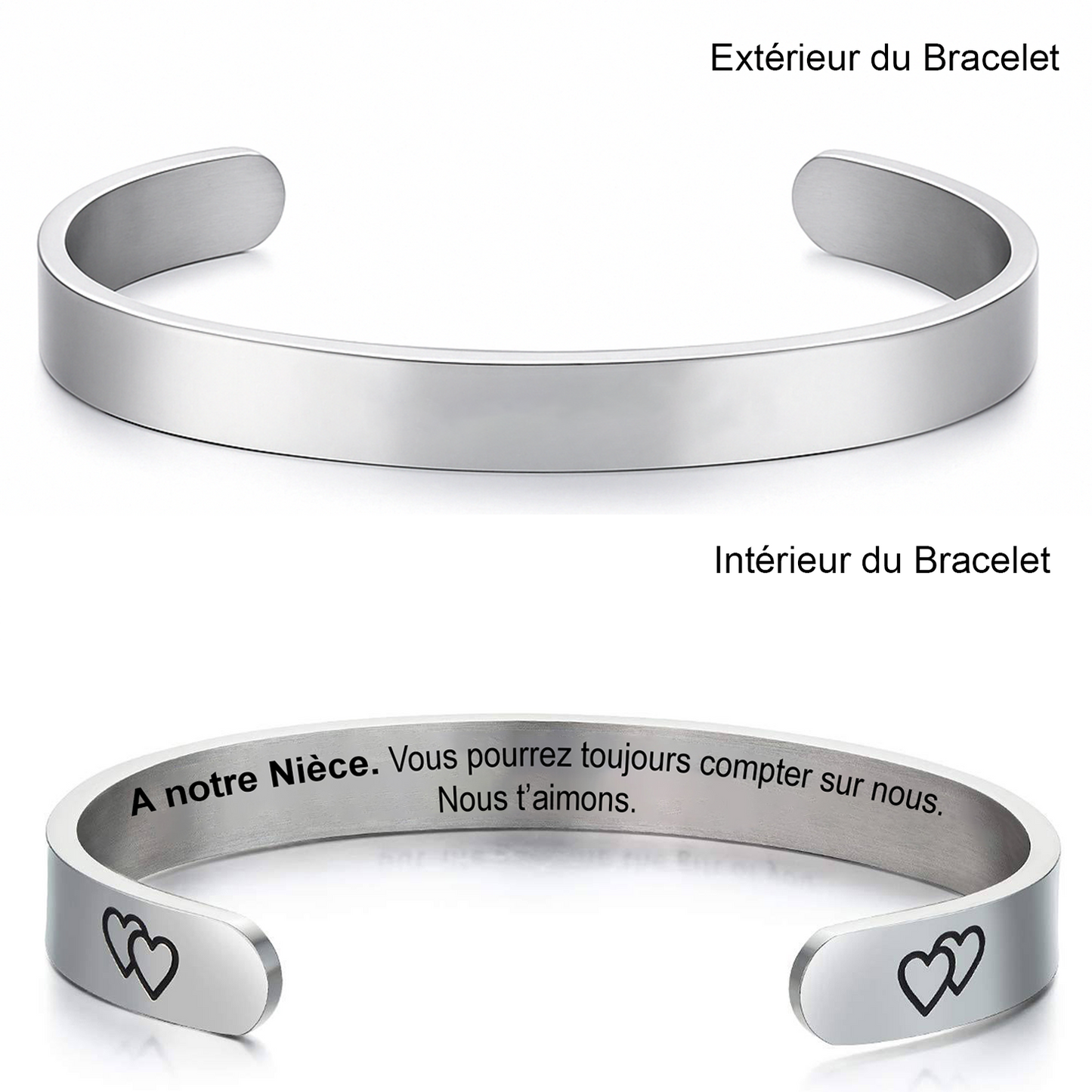 Bracelet Nièce Ajustable Gravé