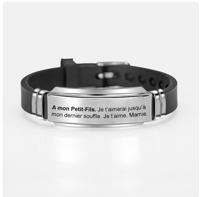 Bracelet Petit Fils Ajustable - Je t'aimerai pour toujours