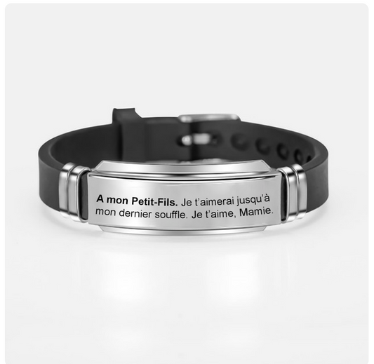 Bracelet Petit Fils Ajustable - Je t'aimerai pour toujours