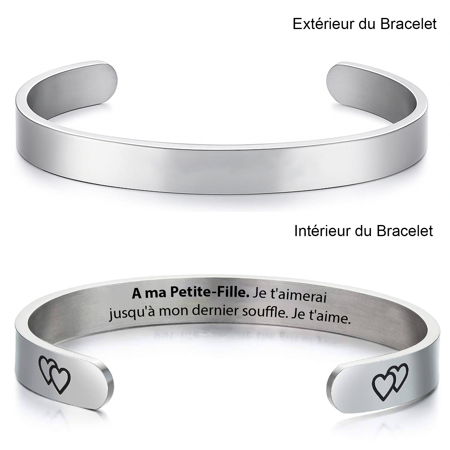 Bracelet Petite Fille Ajustable - Je t'aimerai pour toujours