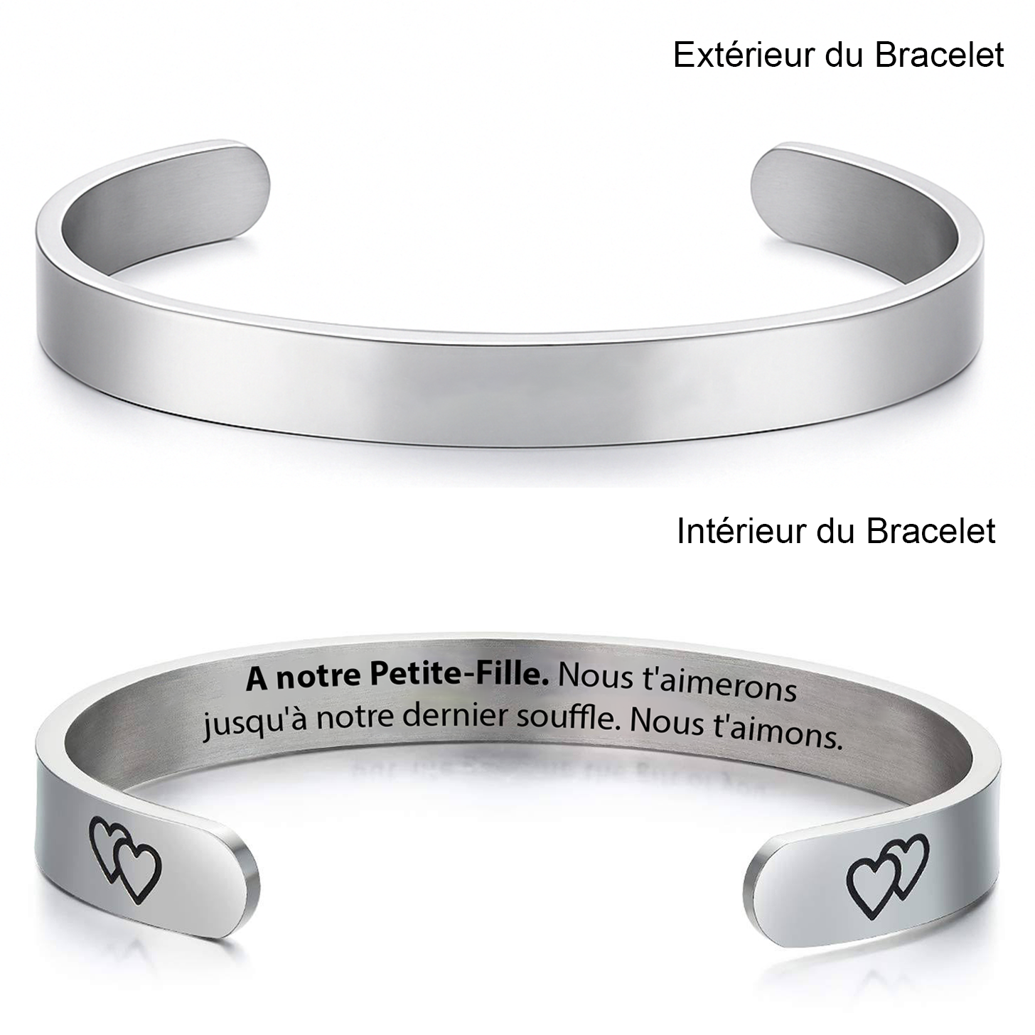 Bracelet Petite Fille Ajustable - Je t'aimerai pour toujours