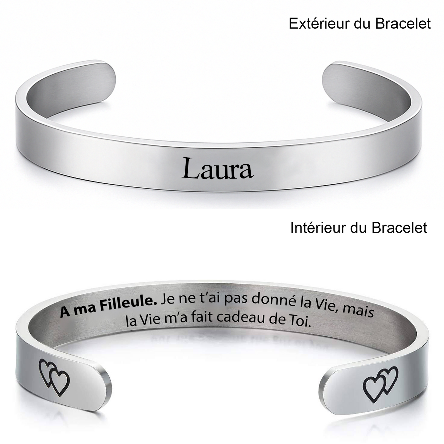 Bracelet pour Filleule Personnalisé Ajustable