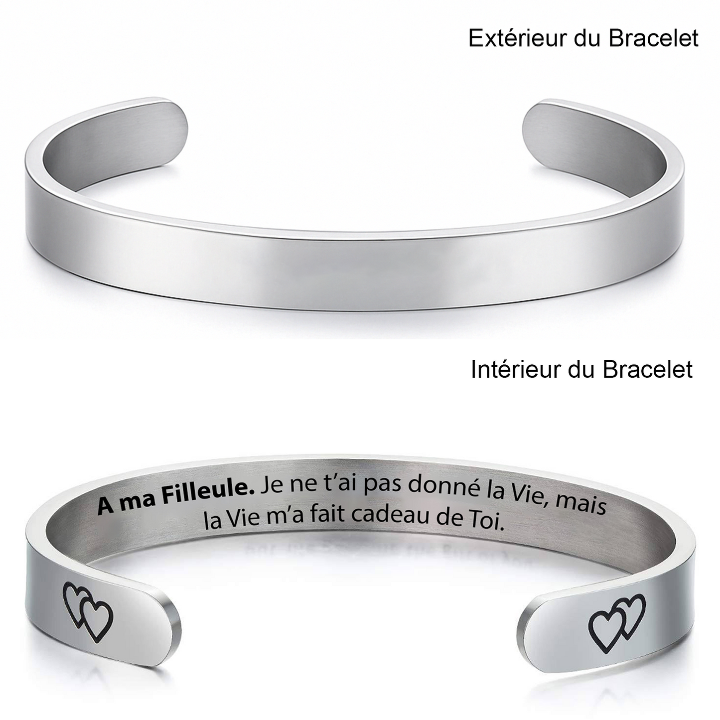 Bracelet pour Filleule Ajustable et Gravé