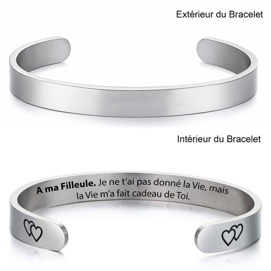 Bracelet pour Filleule Ajustable et Gravé
