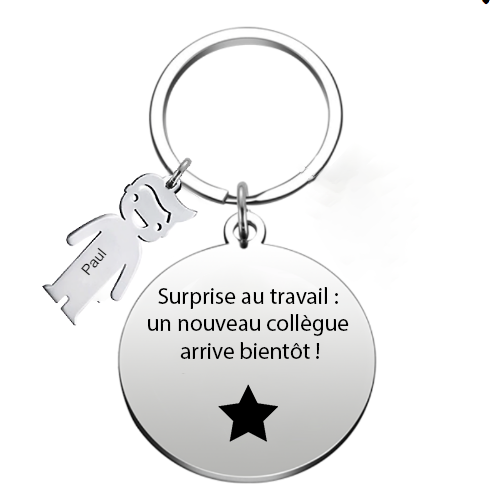 Le Porte-Clef "Surprise au travail : un nouveau collègue arrive bientôt !"