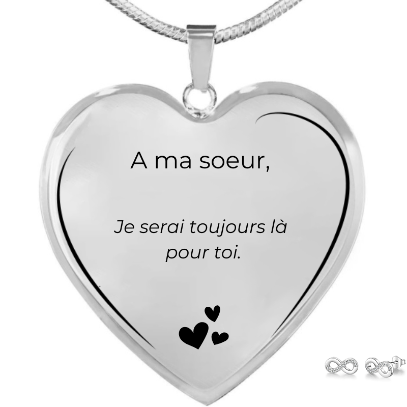 Collier Cœur Sœur A personnaliser