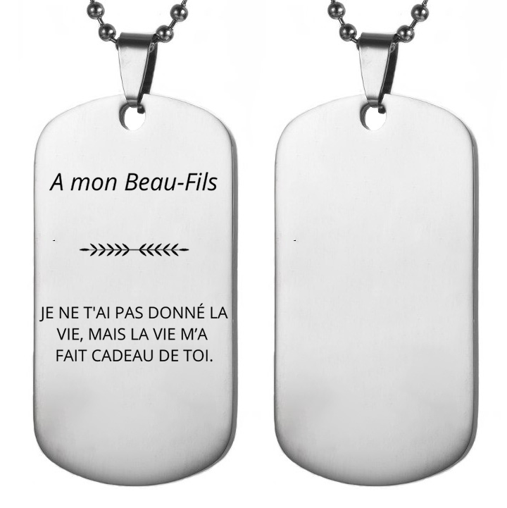 Collier A Mon Beau-Fils Personnalisé 