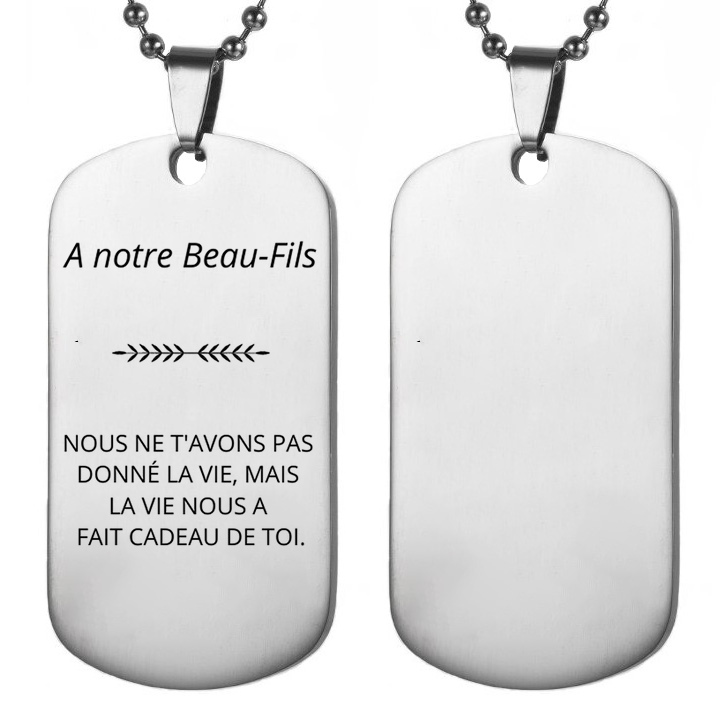 Collier A Notre Beau-Fils Personnalisé 