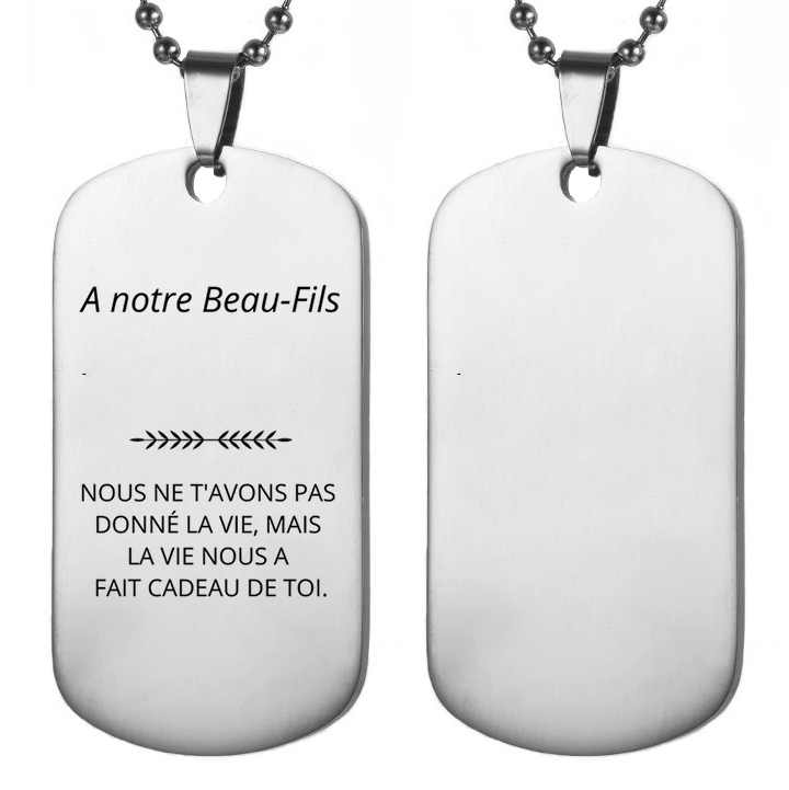Collier A Notre Beau-Fils Personnalisé A Personnaliser