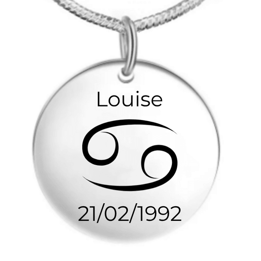 Collier Cancer Femme et Homme Personnalisé