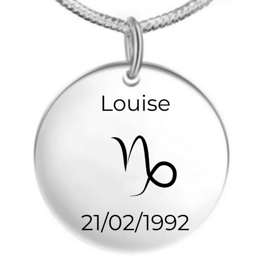 Collier Capricorne Femme et Homme personnalisé