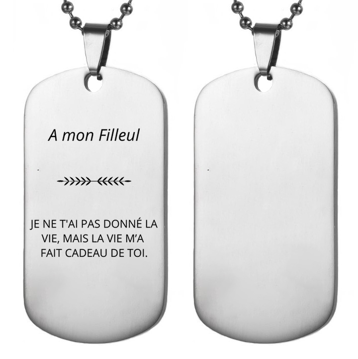 Collier Filleul Personnalisé 