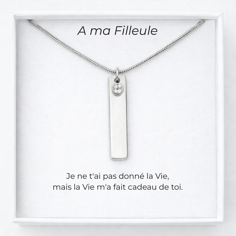 Collier Marraine Filleule Prénom Personnalisé A Personnaliser + Carte Filleule