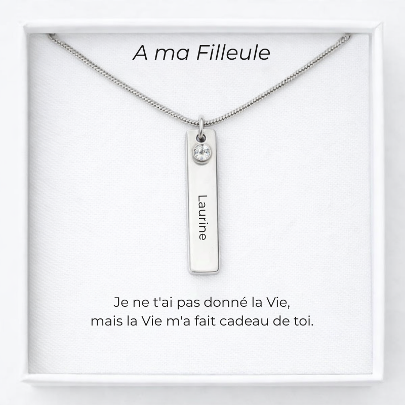 Collier Marraine Filleule Prénom Personnalisé + Carte Filleule