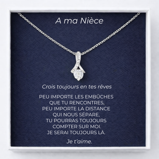 Collier Nièce Chance + Carte Nièce Personnalisée