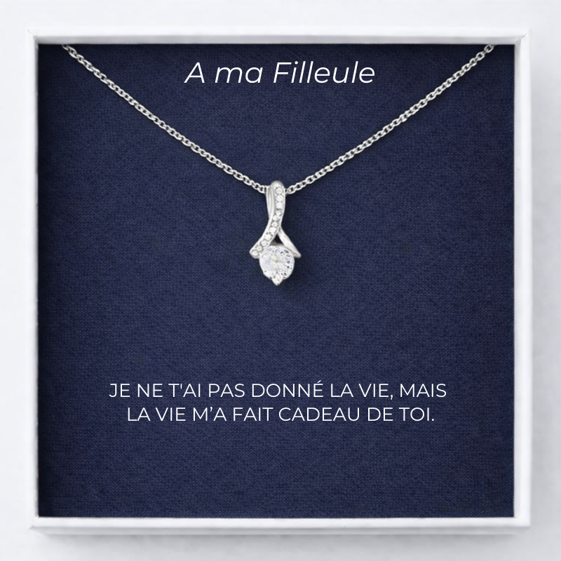 Collier Pour Filleule Chance + Carte Pour Filleule Personnalisée